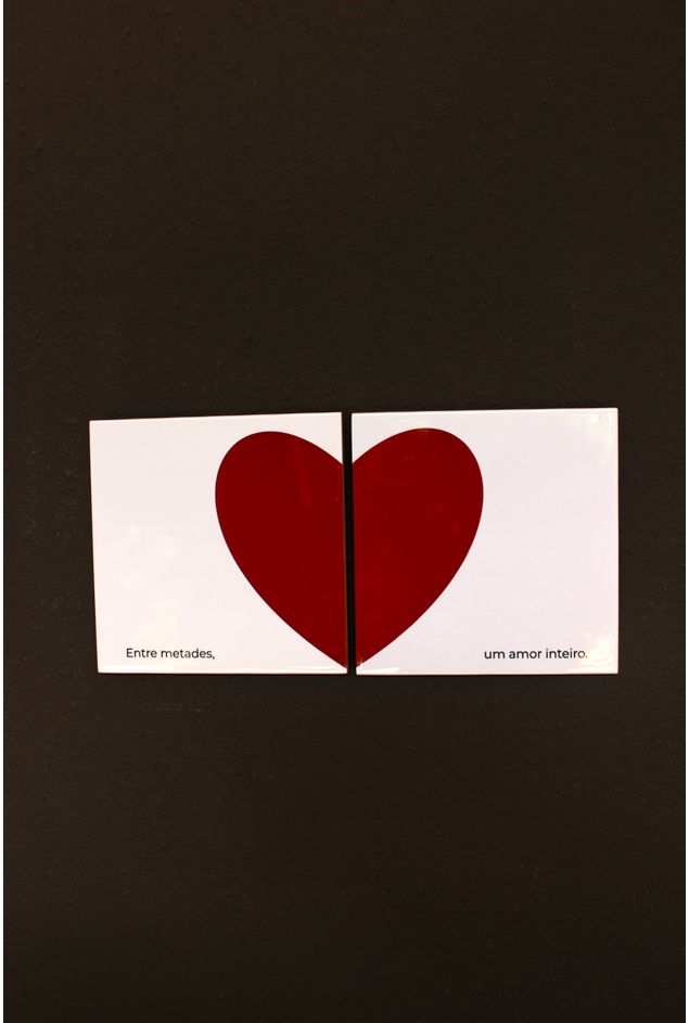 Painel de Azulejos Entre Metades Um Amor Inteiro Mimo Galeria -3-